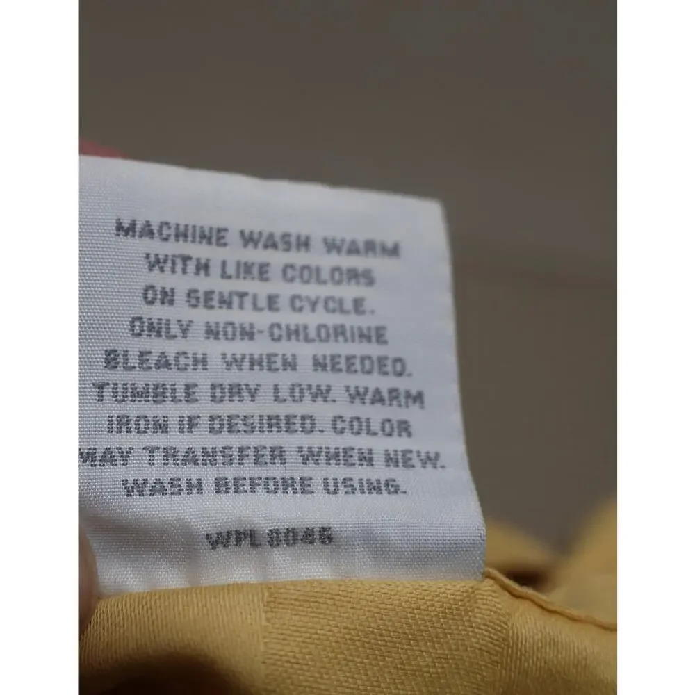 Charter Club EURO Pillowcase 100% Pima Cotton Striped Yellow Sham
